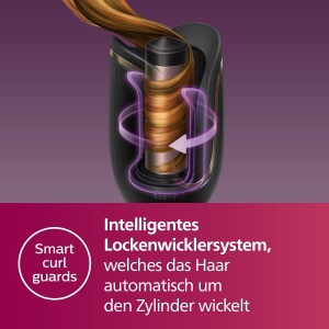 Lockenstab Automat Philips 8000 Series BHB87600, 27 Optiuni Styling, Negru - Img 3