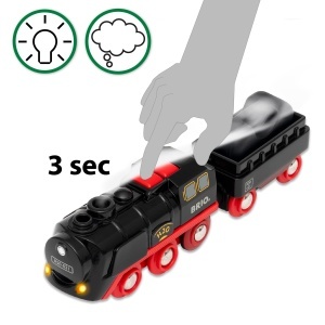 Locomotiva cu aburi BRIO World 33884 cu rezervor de apa si abur real pentru copii 3 - Img 6