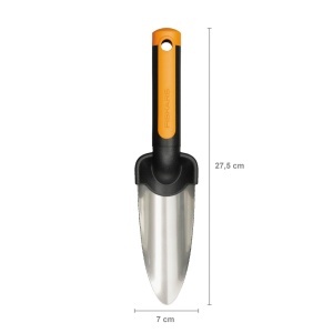 Lopata de plantat Fiskars Premium 27 cm, otel inoxidabil, negruorange - Img 2