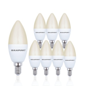 Lumini LED Blaupunkt E14 7W, 595 lumeni, lumina calda, set 8 bucati