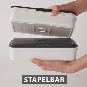 Lunchbox Cloer 800S1-1 XXL 2100ml Alb Bento Box 5 piese Capac etans - Img 7