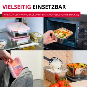 Lunchbox din inox Westmark, 600 ml, sigilata, BPA-free, argintie - Img 3