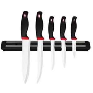 Magnetika Metaltex 258198 Suport Magnetic pentru Cutite Montare pe Perete Argintiu si Negru - Img 7