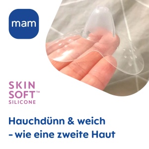 MAM Set 2 Brusthutchen S 17mm SkinSoft Silikon Contact Maxim - Img 5