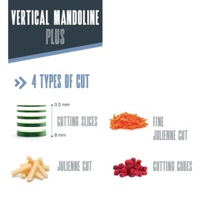 Mandolina verticala Lacor 60860 otel inoxidabil 4 tipuri de taiere pliabila BPA-free - Img 6