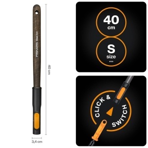Manere de unelte Fiskars OneClick FSC, Eschenholz, 29 cm, NegruPortocaliu - Img 2
