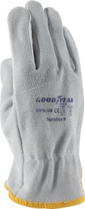 Manusi de lucru Goodyear din piele naturala, marimea 9, culoare alba