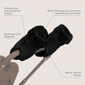 Manusi pentru Carucior Lionelo Handmuff Oli Set 2 bucati, impermeabile, confortabile - Img 6