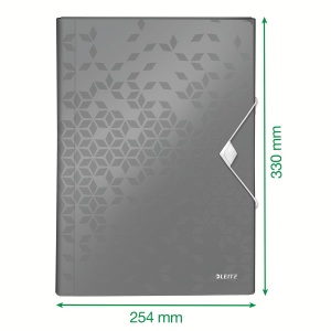 Mapa de proiecte Leitz WOW A4, 200 documente, 6 compartimente, neagra - Img 4