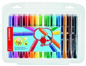 Marker STABILO Cappi cu Kappenring, Ergonomic, 24 Culori - Img 4
