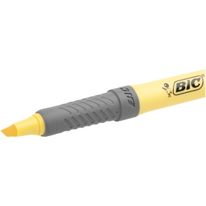 Marker Textil BIC Highlighter Grip Pastel, Set 4 Culori, Strichstarke 1.6mm - 3.3mm - Img 4
