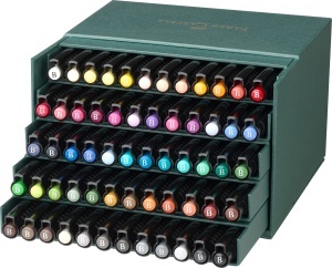 Markere artistice Faber-Castell Pitt Artist Pen Brush, 60 culori, set atelier - Img 2