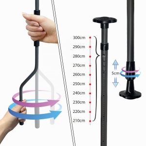 Markiza de balcon VOUNOT cu manivela, ajustabila, 250 cm, gri - Img 6