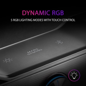 Mars Gaming MSBX, Soundbar pentru jocuri de 10 W, Iluminare RGB dinamica, Procesor de sunet DSP, Bluetooth 5.0 + Jack, Sunet surround pe mai multe niveluri, Negru - Img 3