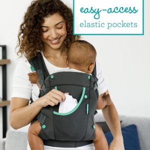 Marsupiu Infantino Carry On Active Gri Ergonomic Cu Buzunare Multiple - Img 8