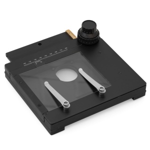 Masa de pozitionare Bresser pentru microscoape stereo, 95 mm, miscari X-Y, Nonius - Img 3