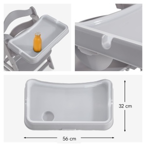 Masa si Tavita pentru Scaunul Hauck Alpha Tray - 3 in 1, Gri - Img 5