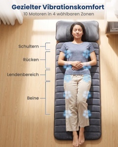 Masaj Comfier cu Functie de Calorifere, 10 Motoare de Vibratie, 4 Perne de Calorifere - Img 4