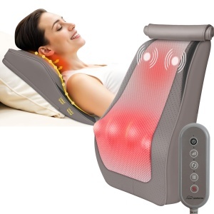 Masaj Shiatsu Snailax cu Calorifer si Vibratii, Knet, Bej