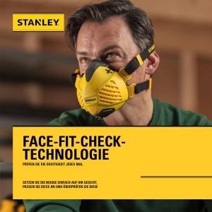 Masca de protectie Stanley P3, reutilizabila, cu filtru 99,99, ML - Img 2