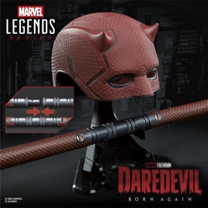 Masca de Role si Schlagstock Daredevil Hasbro, Culoare Rosie, 11 - Img 3