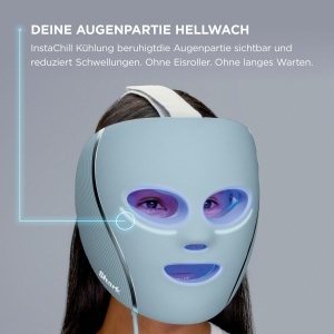Masca LED pentru fata Shark CryoGlow, racire oculara, anti-aging, culoare mov - Img 7