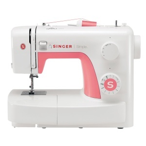 Masina de cusut Singer Simple 3210, alba-roz, pentru incepatori