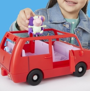 Masina de familie Peppa Pig, rosie, pentru 5 figurine, cu accesorii incluse - Img 5