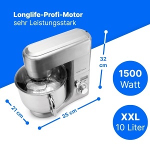 Masina de Gatit ProfiCook PC-KM 1096, 10L, 1500W, Argintie - Img 8