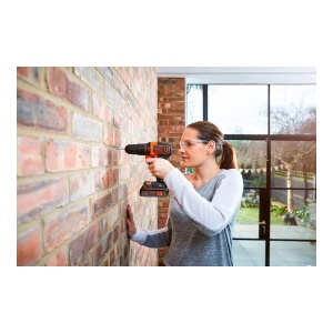 Masina de gaurit cu percutie BLACKDECKER 18V, 2x1.5Ah, LED, Kitbox - Img 2
