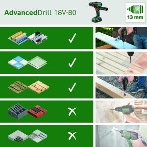 Masina de gaurit si insurubat Bosch AdvancedDrill 18V-80 QuickSnap Motor fara perii - Img 3