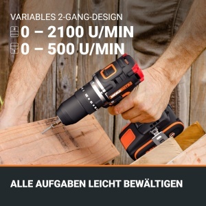 Masina de gaurit si insurubat WORX Nitro WX3559 20V Motor fara perii Compact si Versatil - Img 4