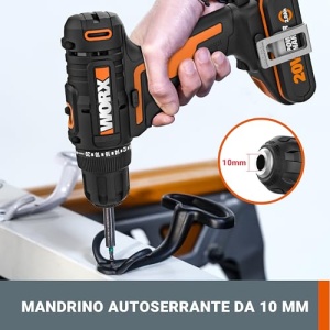 Masina de gaurit si insurubat WORX WX100, 20V, 30Nm, LED, fara acumulator - Img 3