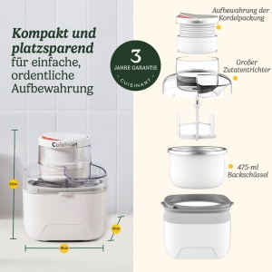 Masina de inghetata Cuisinart ICEM10, 475ml, compacta, usor de utilizat - Img 6