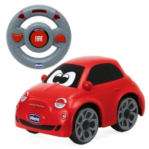 Masina de jucarie Chicco FIAT 500 RC, Ferngesteuerta, Alb, cu sunete