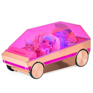 Masina de Jucarie L.O.L. Surprise 3-in-1 Party Cruiser - RosegoldRosa, cu Dans si Piscina - Img 1