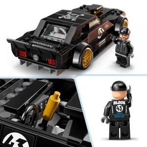 Masina de Jucarie LEGO Speed Champions Ken Block 1965 Ford Mustang Hoonicorn V1, 345 Piese - Img 4