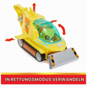 Masina de jucarie PAW PATROL Aqua Pups cu figurina Rubble, 23 cm, design Hammerhai - Img 4
