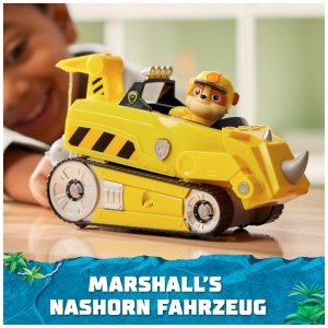 Masina de Jucarie Paw Patrol Jungle Pups - Vehicul Nashorn cu Figurina Rubble, 3 ani - Img 2