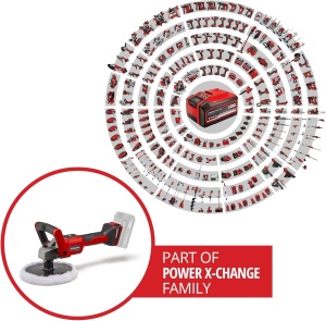 Masina de lustruit / slefuit fara fir Einhell CE-CP 18/180 Li E-Solo Power X-Change (litiu-ion, motor electric fara perii, electr. Controlul vitezei, fara baterie si incarcator) - Img 2