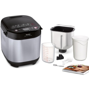 Masina de paine Tefal PF240E, 20 programe, 3 dimensiuni, antiaderenta, negruinox