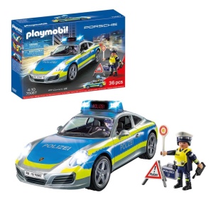 Masina de politie PLAYMOBIL Porsche 911 Carrera 4S cu lumini si sunete, 70067