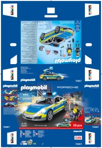 Masina de politie PLAYMOBIL Porsche 911 Carrera 4S cu lumini si sunete, 70067 - Img 7