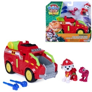 Masina de Pompieri Dino PAW PATROL Marshall cu Figurina, 20 cm, 2 Proiectile