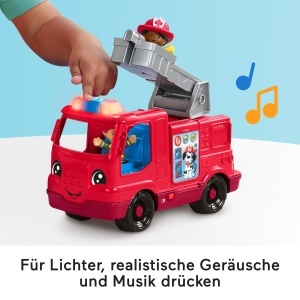 Masina de pompieri Fisher-Price cu lumini, muzica si 2 figurine - Img 4