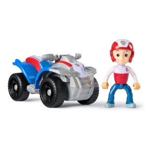 Masina de salvare cu figurina Ryder PAW Patrol, design autentic, 13 cm