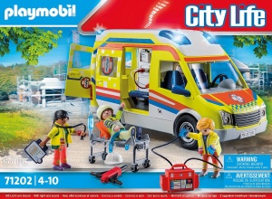 Masina de Salvare PLAYMOBIL 71202 cu Lumini si Sunete, 67 Piese, pentru Copii 4 - Img 5