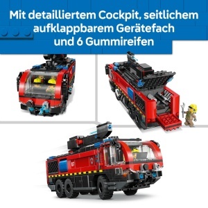 Masina de Stingere LEGO City 60499 - 691 Piese, 4 Minifigurine, 360 Brat Mobil - Img 3