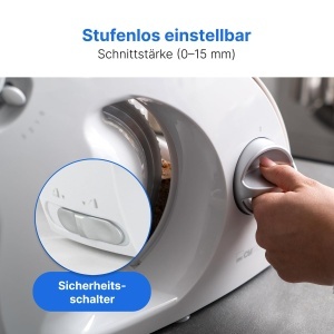 Masina de taiat Clatronic AS 2958, 180W, cu lama din otel inoxidabil, alba - Img 4