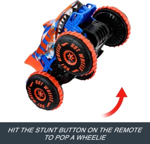Masina de teren cu telecomanda Hot Wheels Tiger Shark Climber, 3 moduri de joc, super grip - Img 3